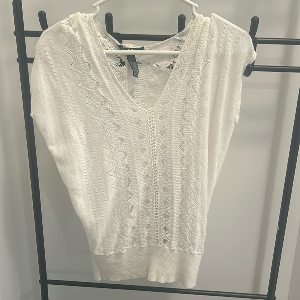 White sweater top